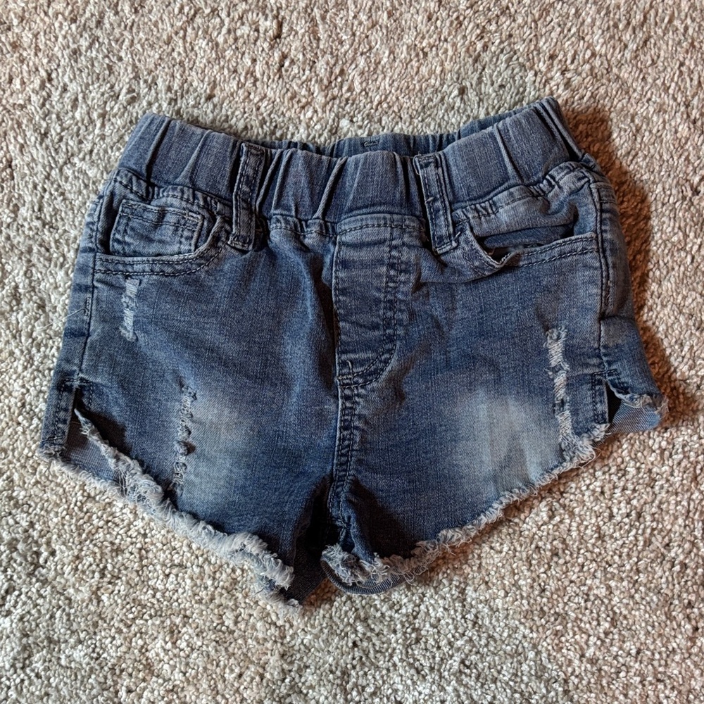 Little Bipsy Distressed Denim Shorts - Blue